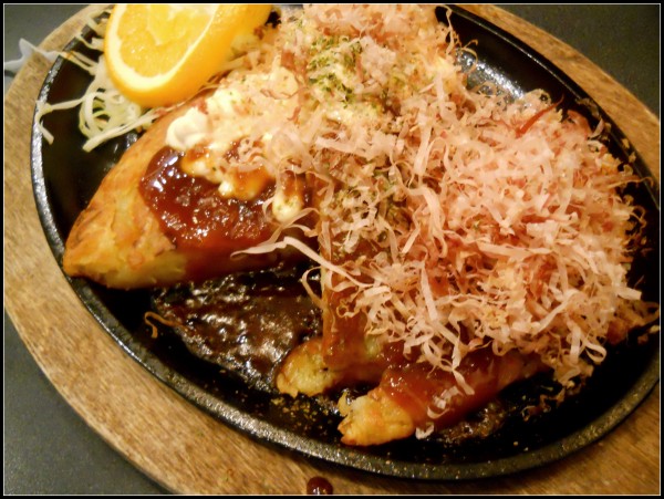 Okonomiyaki - $8.95 - strange looking and too doughy. I make better.