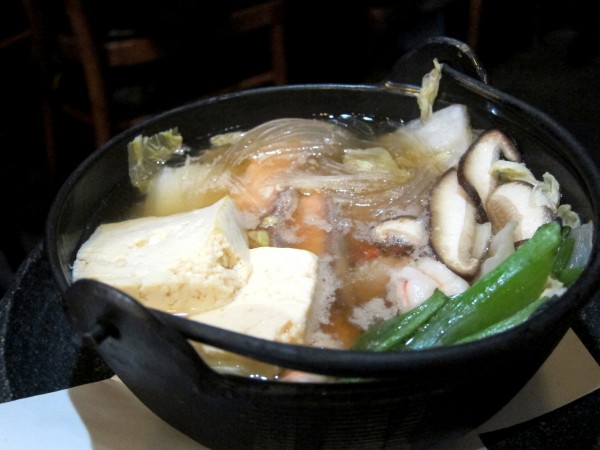 Yosenabe ($12) - seafood, tofu, and vegatable soup with glass noodle (harusame) 