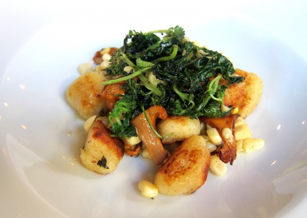 Pan-fried gnocchi, corn, chanterelle mushroom and wild nettles ($12) - I think I'll start pan-frying all of my gnocchi from now on.