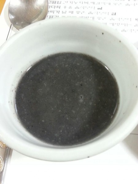 Black sesame porridge - more savory than sweet. We each got our own individual bowl. I love black sesame so I enjoyed this a lot!