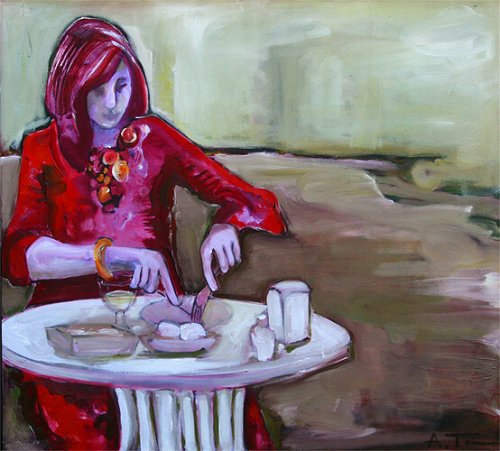 Party of One by Anne Teigen I stumbled on this painting while reading an Art of the Soul blog post.