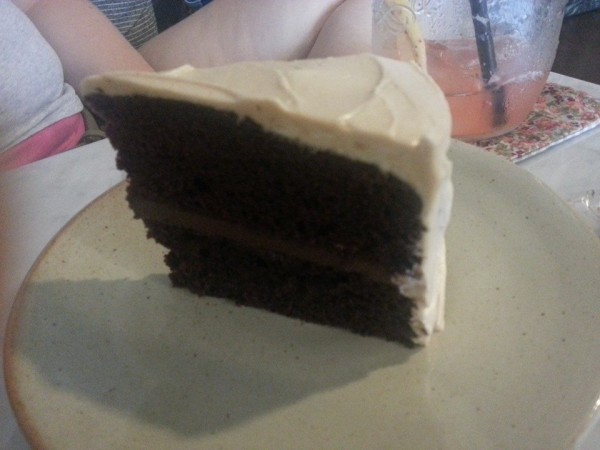 Dark chocolate peanut butter cake